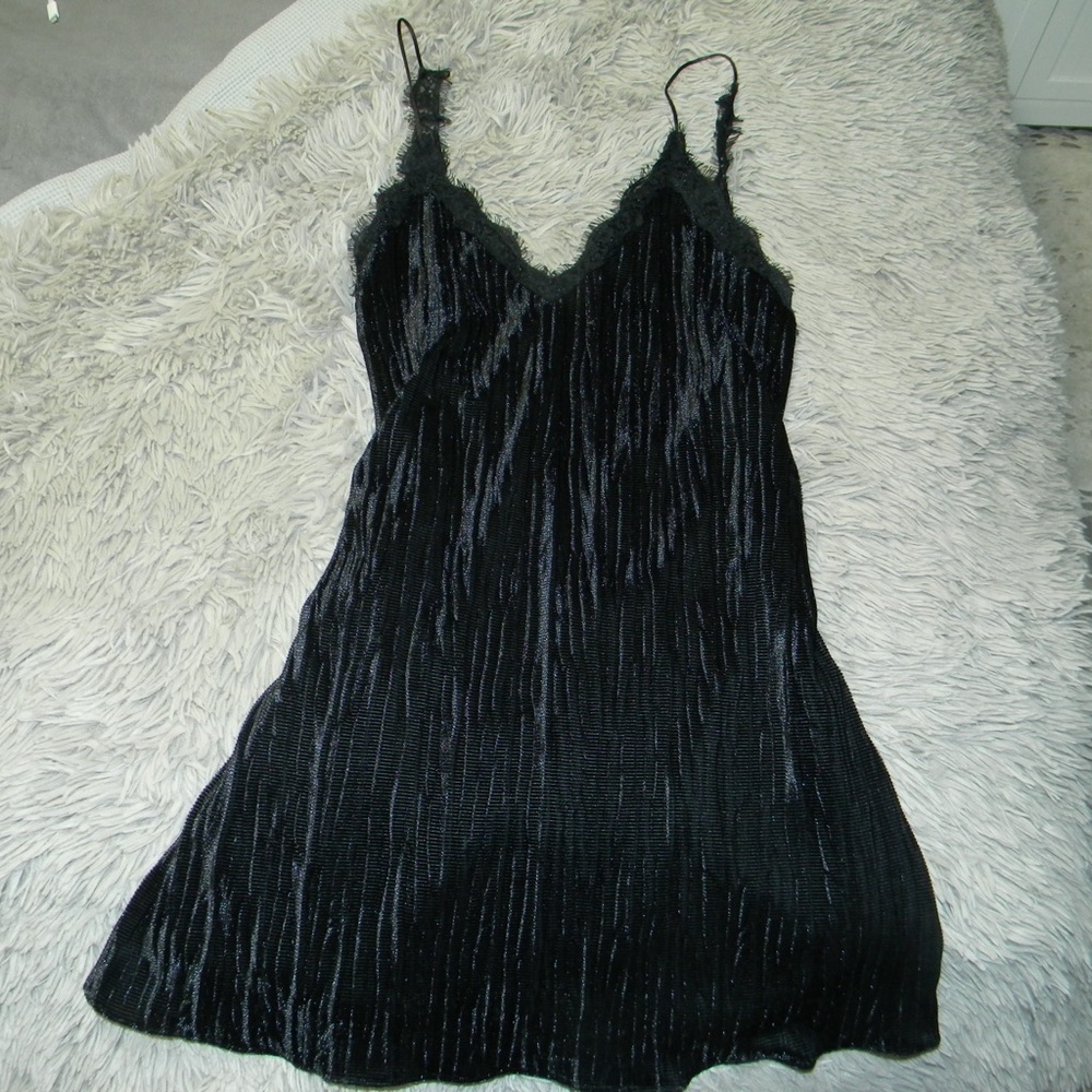 black mini dress